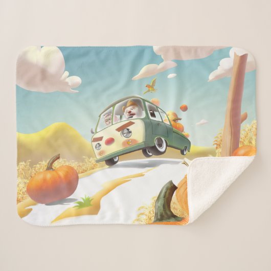 Couverture Sherpa Balade en Citrouille lunaire (Devant (Horizontal))