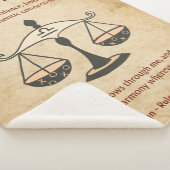 Couverture Sherpa Balance zodiacal avec affirmations équilibrées (3/4)