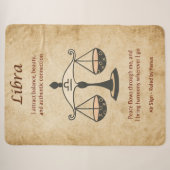 Couverture Sherpa Balance zodiacal avec affirmations équilibrées (Devant (Horizontal))