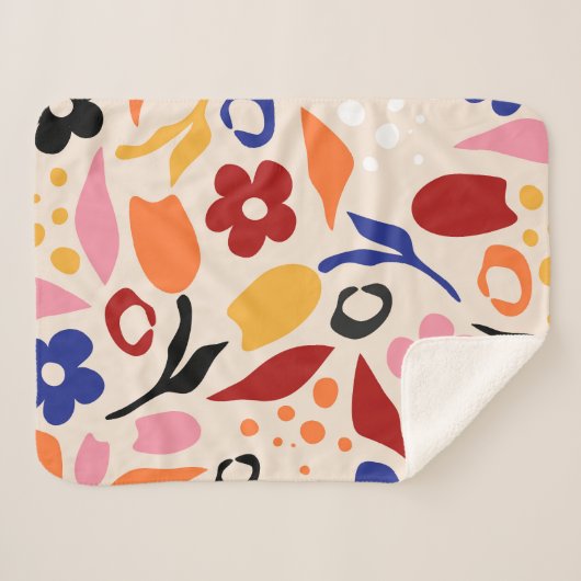 Couverture Sherpa Balayage des pétales (Devant (Horizontal))