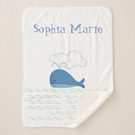 Couverture Sherpa Baleine détendue (Devant)