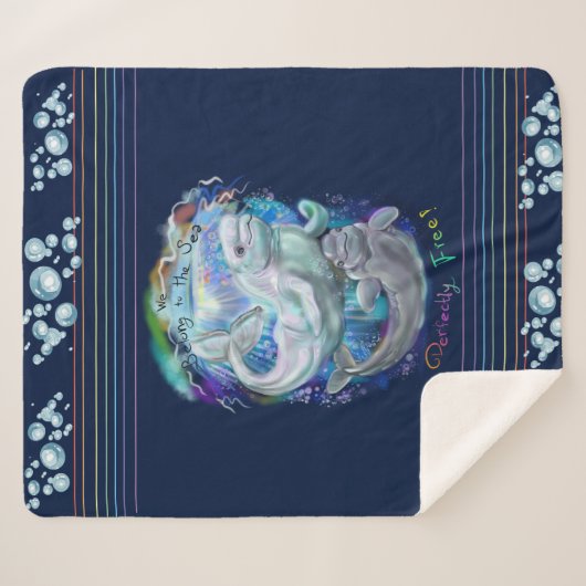 Couverture Sherpa Baleines de Beluga (Devant (Horizontal))