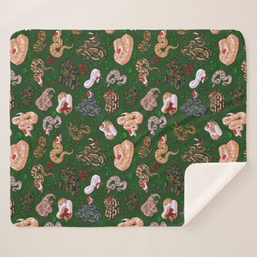 Couverture Sherpa Ball Python Morph Green (Devant (Horizontal))