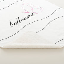 Ballerina minimaliste et papillon rose blanc