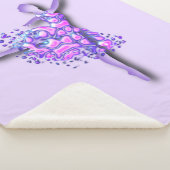 Couverture Sherpa Ballerina Purple Sherpa Blanket Ballet Danseuse (3/4)