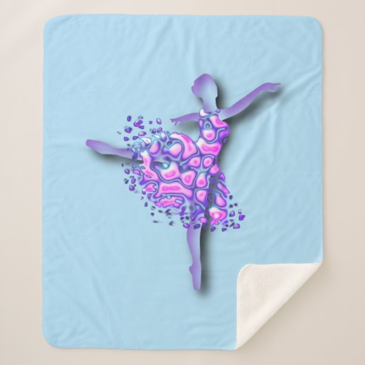 Couverture Sherpa Ballerina Sherpa Blanket Ballet Danseuse (Devant)
