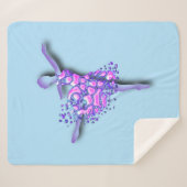 Couverture Sherpa Ballerina Sherpa Blanket Ballet Danseuse (Devant (Horizontal))