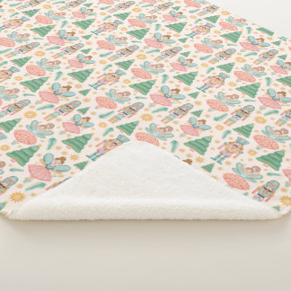 Couverture Sherpa Ballet et fées de craquelins sur Arrière - plan de
