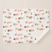 Couverture Sherpa Ballet Pink Ballerinas Motif dansant (Devant (Horizontal))