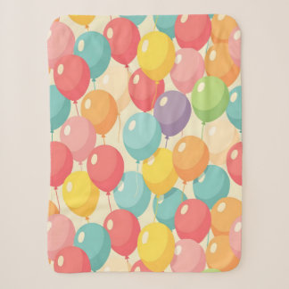 Couverture Sherpa Ballons de fête de différentes couleurs