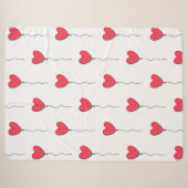 Couverture Sherpa Ballons en forme de cœur (Devant (Horizontal))
