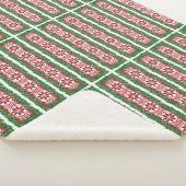 Couverture Sherpa Baltique Noël Rouge Vert motif Tribal (3/4)