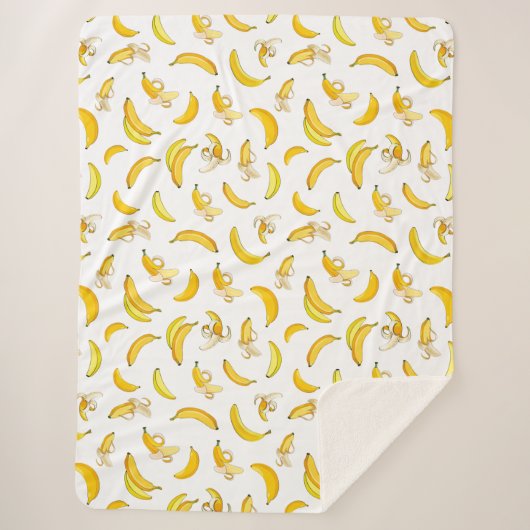 Couverture Sherpa Banana Pattern 4 (Devant)