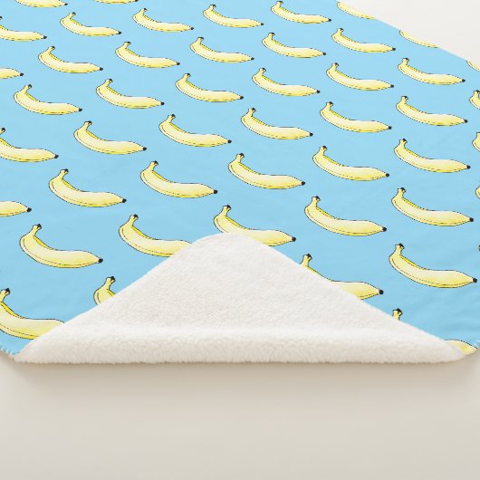 Couverture Sherpa banane aquarelle (3/4)