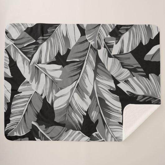 Couverture Sherpa Banane Feuille 3 (Devant (Horizontal))