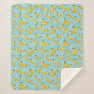 Couverture Sherpa Bananes et points de Polk