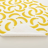 Couverture Sherpa Bananes Fruits tropicaux Imprimer, jaune et blanc (3/4)