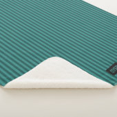 Couverture Sherpa Bande Turquoise verticale - Initiales propres - te (3/4)
