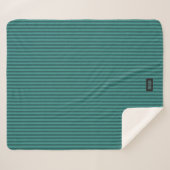Couverture Sherpa Bande Turquoise verticale - Initiales propres - te (Devant (Horizontal))