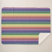 Couverture Sherpa Bandes arc-en-ciel coupées (Devant (Horizontal))