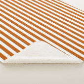 Couverture Sherpa Bandes de bonbons orange et blanc brûlés (3/4)