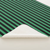 Couverture Sherpa Bandes de bonbons vert et noir (3/4)