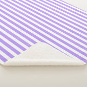 Couverture Sherpa Bandes de bonbons violettes et blanches (3/4)
