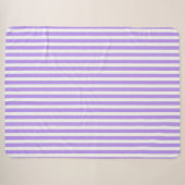 Couverture Sherpa Bandes de bonbons violettes et blanches (Devant (Horizontal))