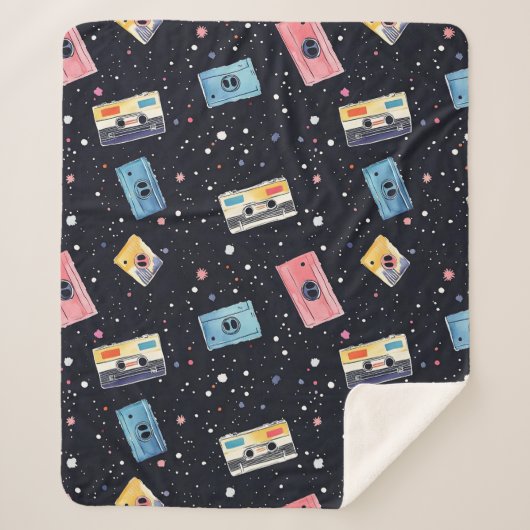 Couverture Sherpa Bandes de cassettes rétro dans l'espace cosmique (Devant)