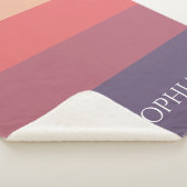 Couverture Sherpa Bandes de couleur automne - (3/4)