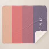 Couverture Sherpa Bandes de couleur automne - (Devant (Horizontal))