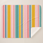 Couverture Sherpa Bandes de couleurs à thème de plage (Devant (Horizontal))