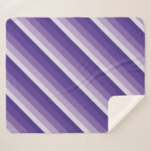 Couverture Sherpa Bandes diagonales ombres dans les tons violets (Devant (Horizontal))