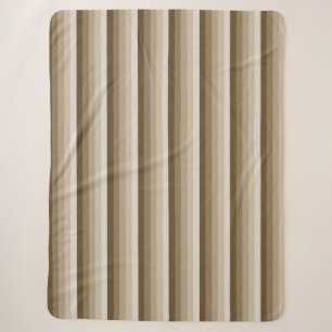 Couverture Sherpa Bandes d'ombre Brown