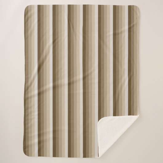 Couverture Sherpa Bandes d'ombre Brown (Devant)