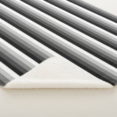 Couverture Sherpa Bandes d'ombre noir et blanc (3/4)