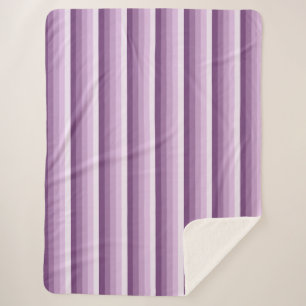 Couverture Sherpa Bandes d'ombre prune violette