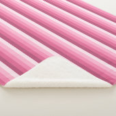 Couverture Sherpa Bandes d'ombre rose (3/4)