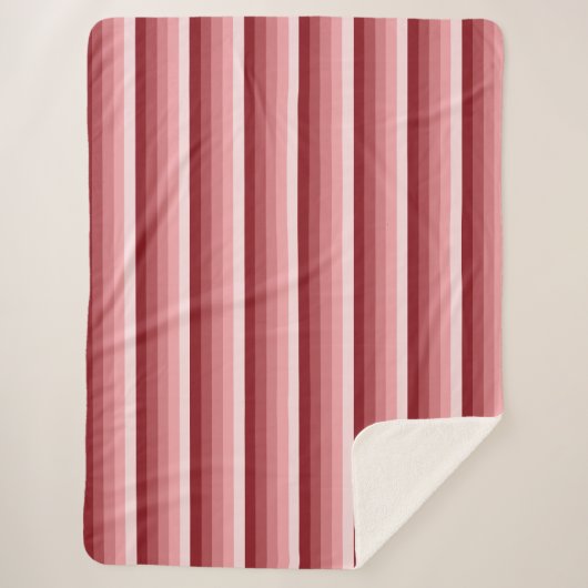 Couverture Sherpa Bandes d'ombre rouges (Devant)