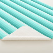 Couverture Sherpa Bandes d'ombre turquoise (3/4)