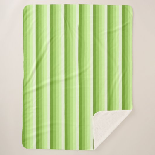Couverture Sherpa Bandes d'ombre vert citron (Devant)