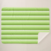 Couverture Sherpa Bandes d'ombre vert citron (Devant (Horizontal))