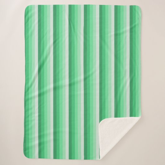 Couverture Sherpa Bandes d'ombre vertes (Devant)