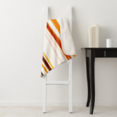 Couverture Sherpa Bandes géométriques, aquarelle orange (En situation)