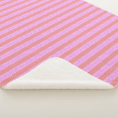 Couverture Sherpa Bandes géométriques roses (3/4)