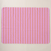 Couverture Sherpa Bandes géométriques roses (Devant (Horizontal))