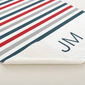 Couverture Sherpa Bandes marines horizontales colorées (3/4)