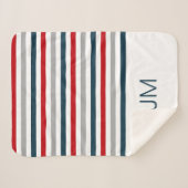 Couverture Sherpa Bandes marines horizontales colorées (Devant (Horizontal))