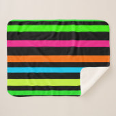 Couverture Sherpa Bandes néon (Devant (Horizontal))