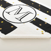 Couverture Sherpa Bandes noires et blanches (3/4)